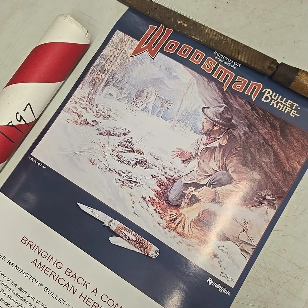 1997‎ Remington Bullet Knife Mini Trapper Calendar 30x20